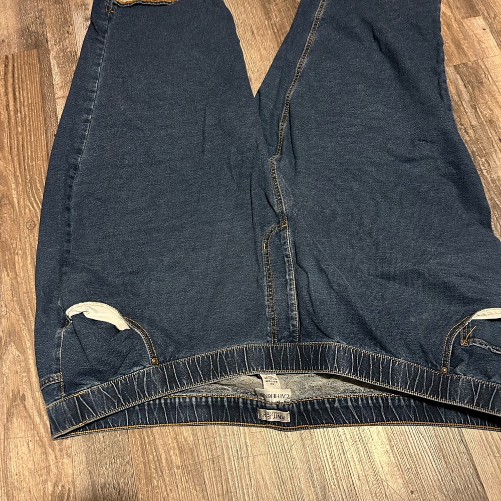 4x plus size jeans catherine's knit capris